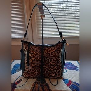 Studded leopard print Montana West purse